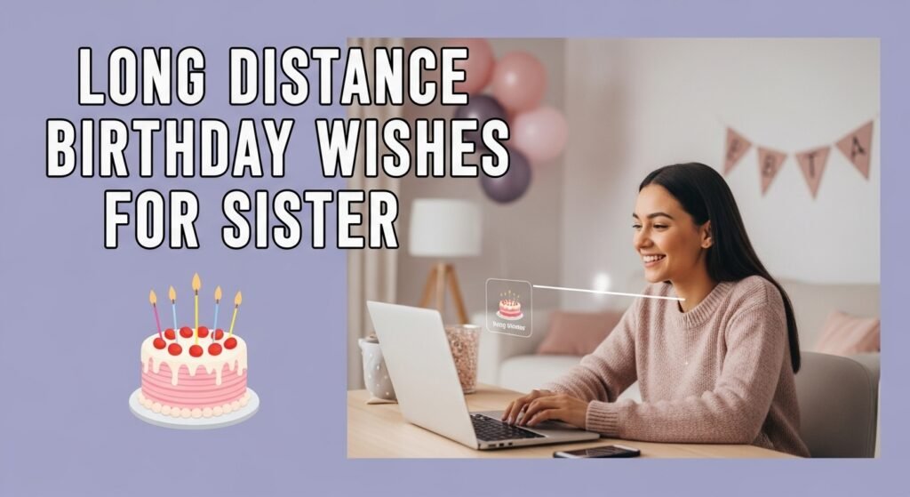 Long Distance Birthday Wishes for Sister