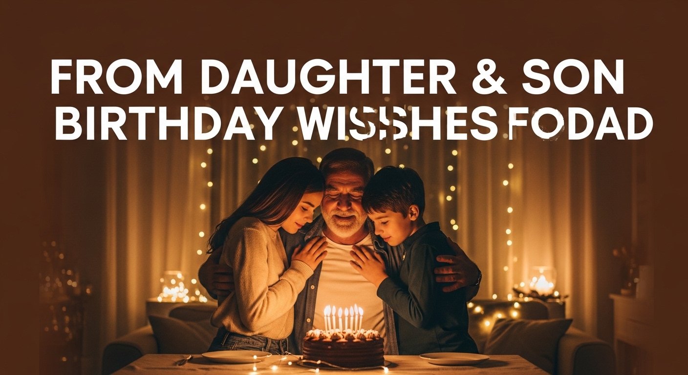From Daughter & Son Birthday Wishes for Dad