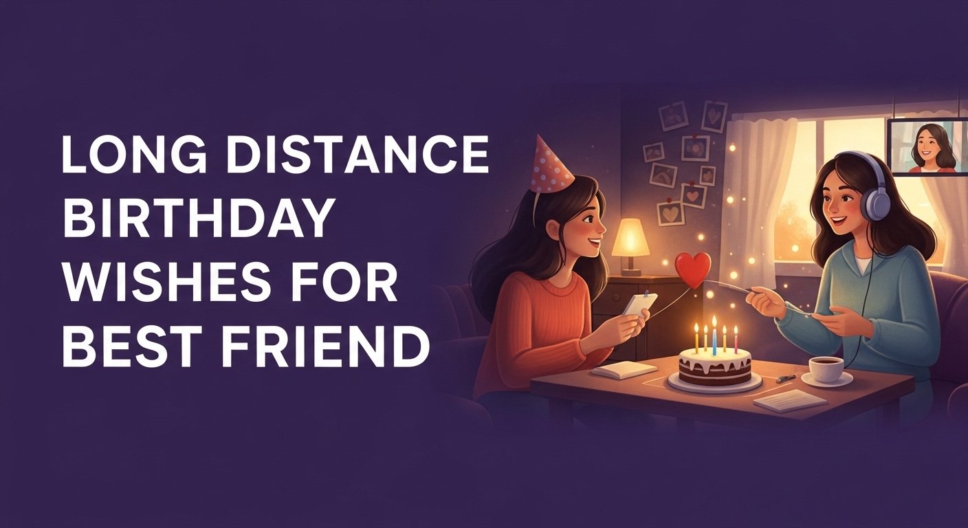 Long Distance Birthday Wishes for Best Friend