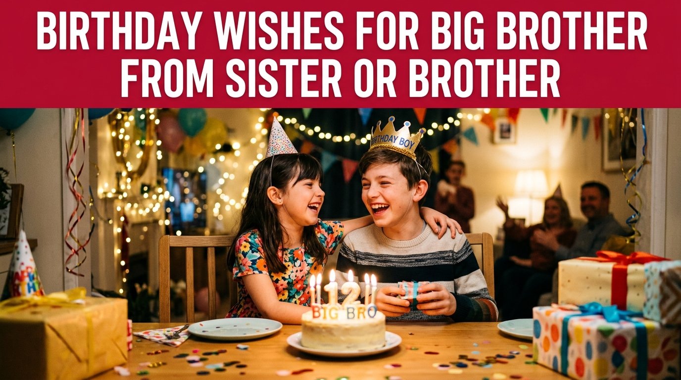 Birthday Wishes for Big Brother from Sister or Brother