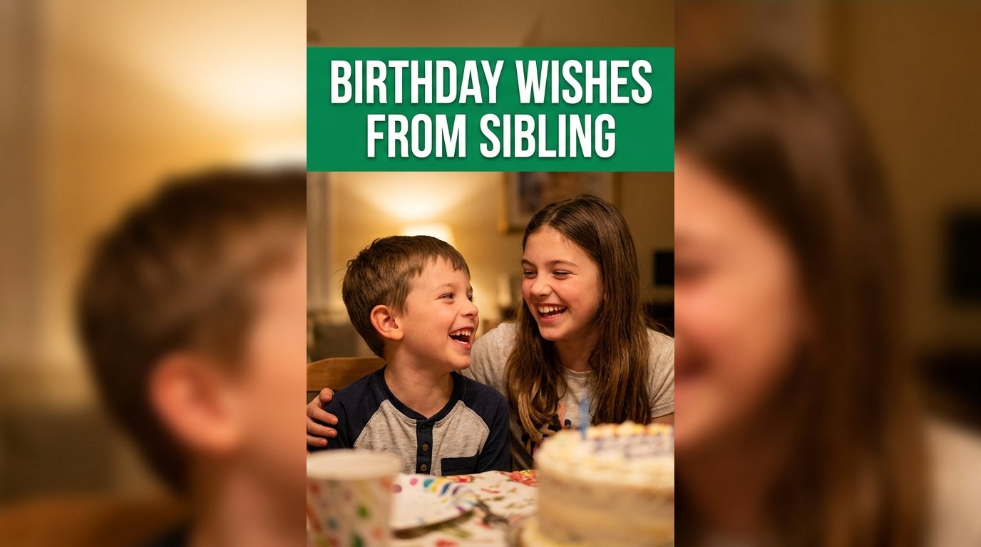 Birthday Wishes from Sister or Brother
