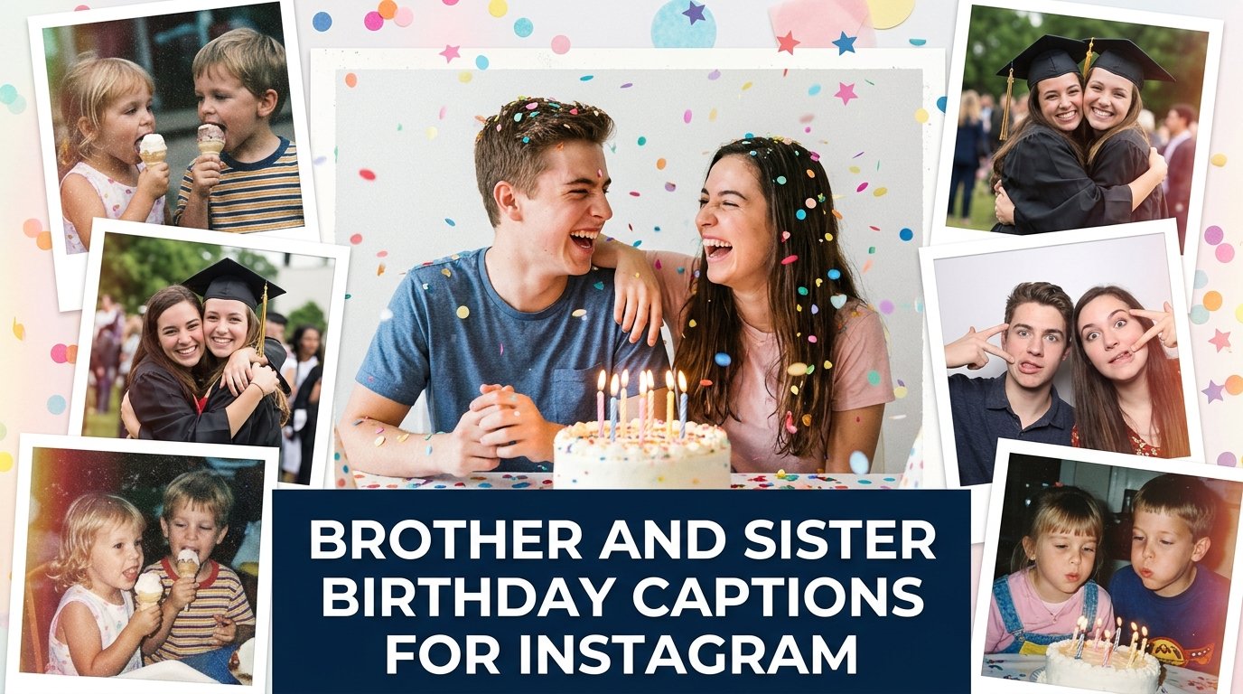 Brother and Sister Birthday Captions for Instagram