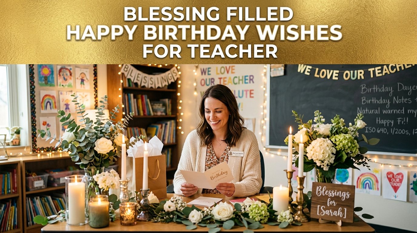 Blessing Filled Happy Birthday Wishes for Teacher