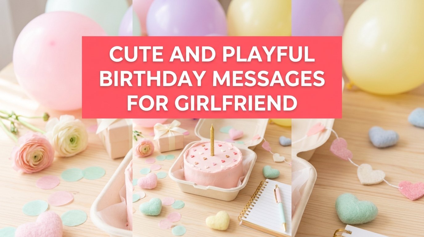 Cute and Playful Birthday Messages for Girlfriend