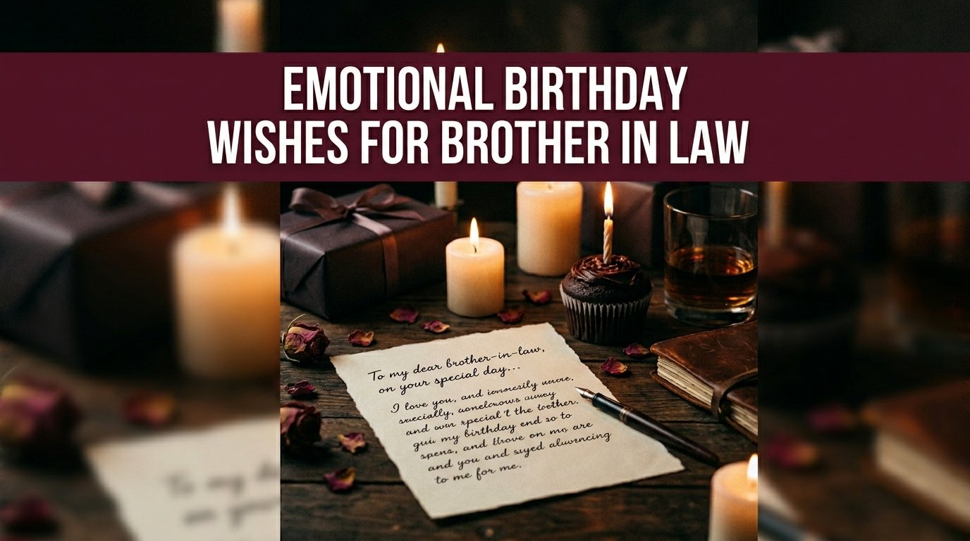 Emotional Birthday Wishes for Brother in Law