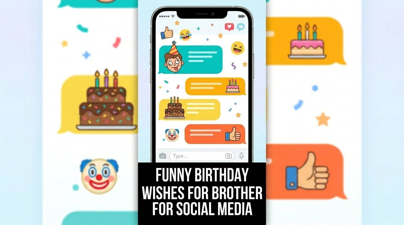 Funny Birthday Wishes for Brother for Social Media