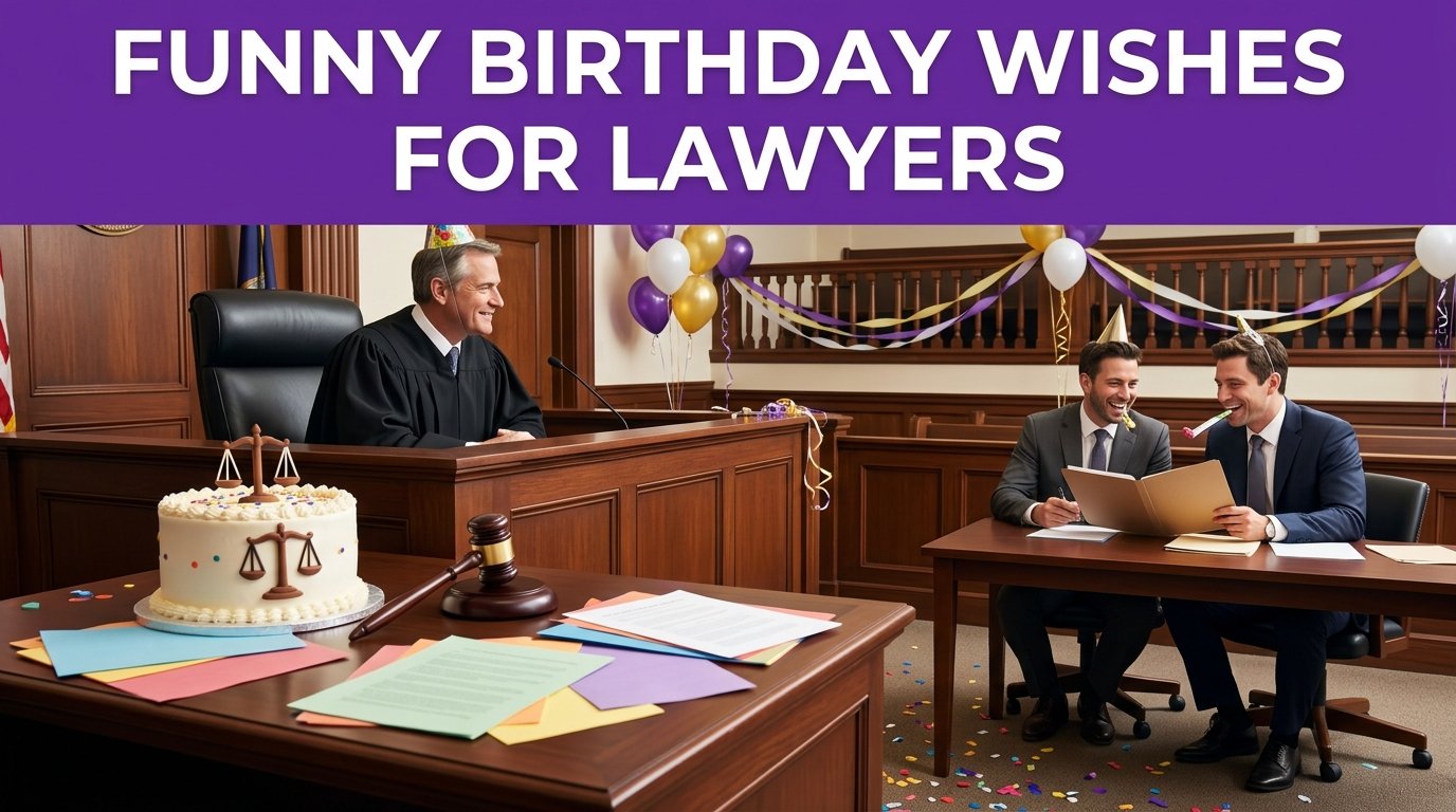 Funny Birthday Wishes for Lawyers