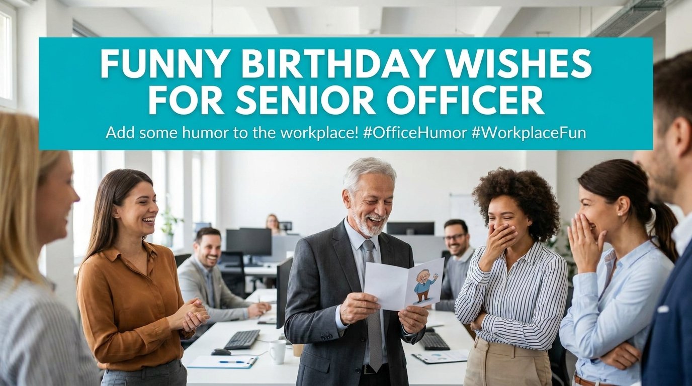 Funny Birthday Wishes for Senior Officer (Light Humor Only 😄)