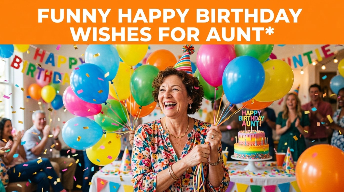Funny Happy Birthday Wishes for Aunt