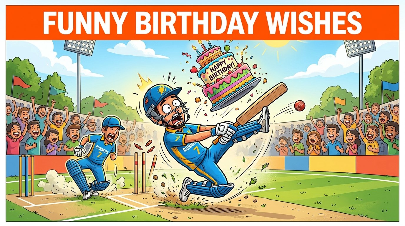 Funny Happy Birthday Wishes for Cricketer