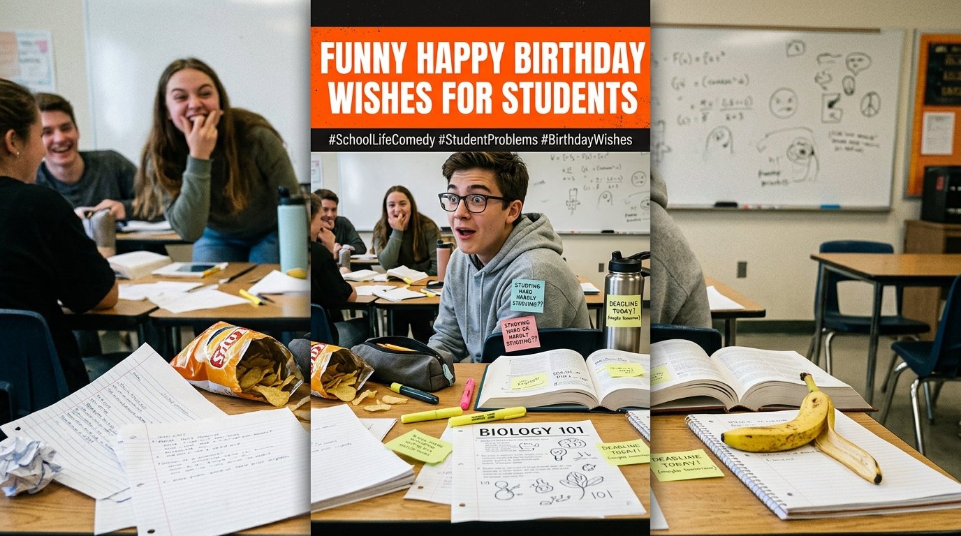 Funny Happy Birthday Wishes for Students