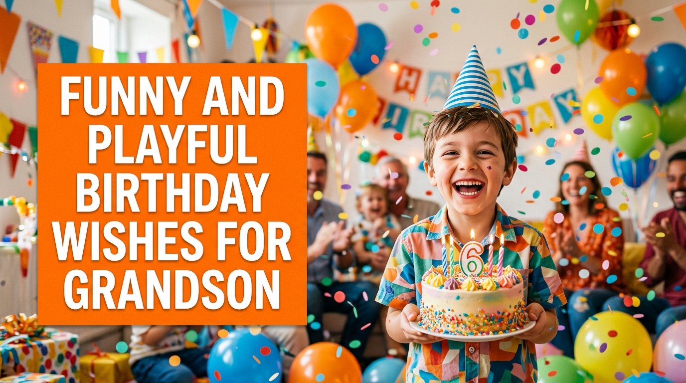 Funny and Playful Birthday Wishes for Grandson