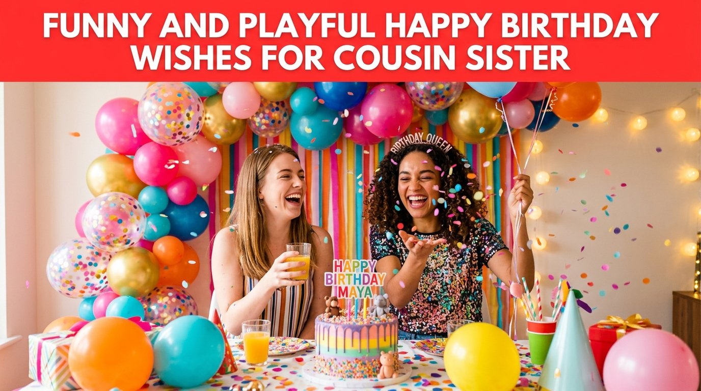 Funny and Playful Happy Birthday Wishes for Cousin Sister