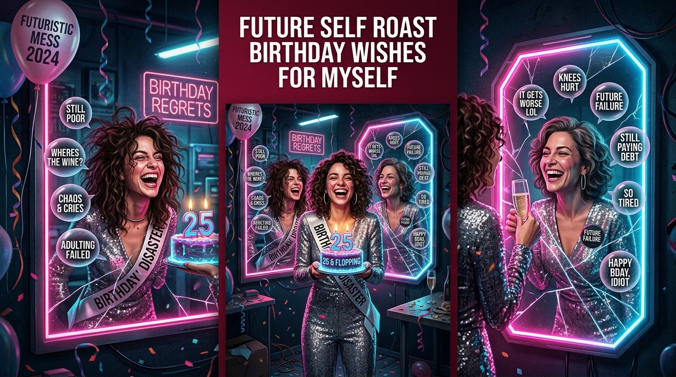 Future Self Roast Birthday Wishes for Myself