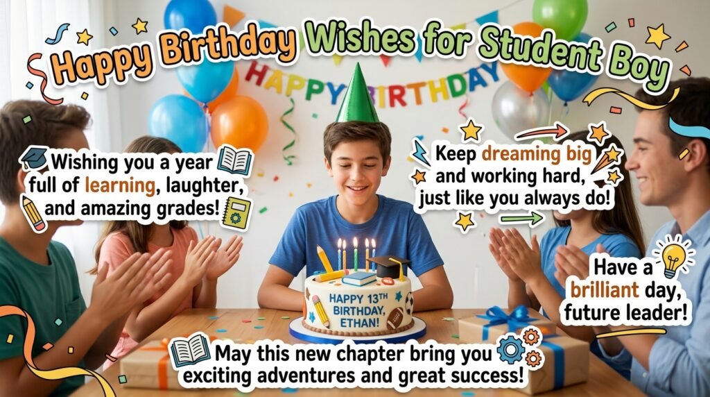 Happy Birthday Wishes for Student Boy
