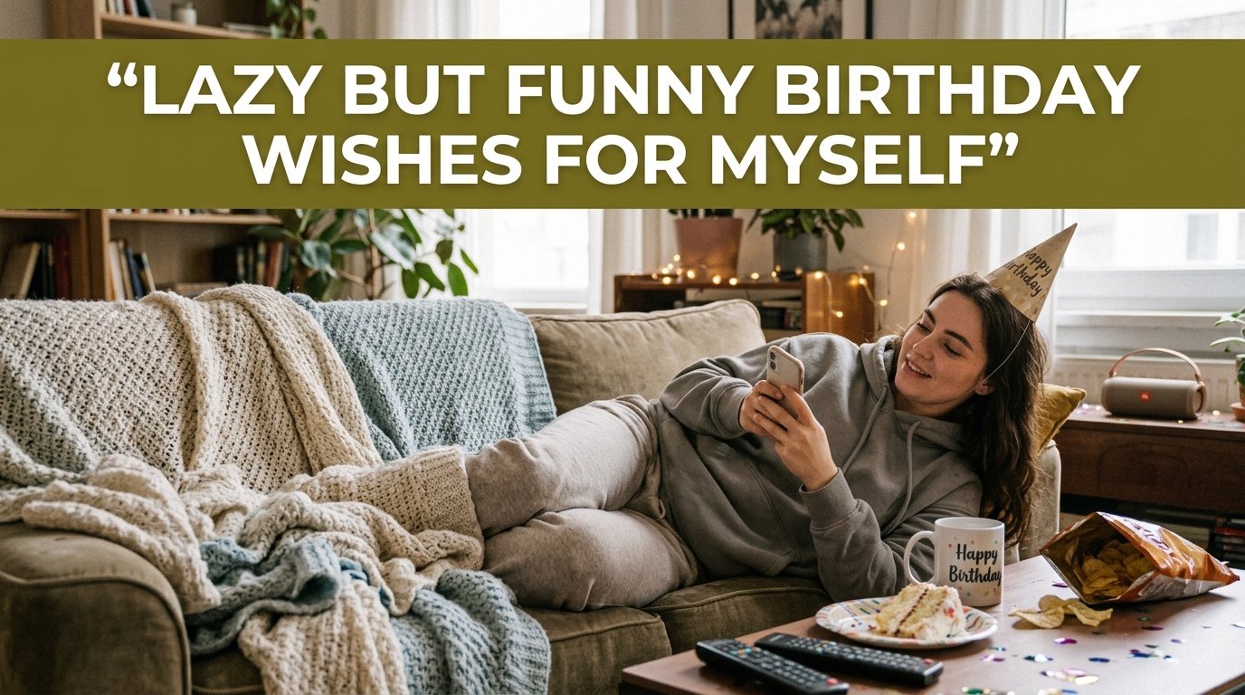 Lazy but Funny Birthday Wishes for Myself