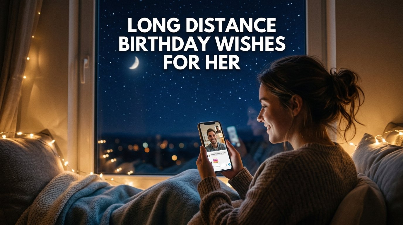 Long Distance Emotional Birthday Wishes for Her