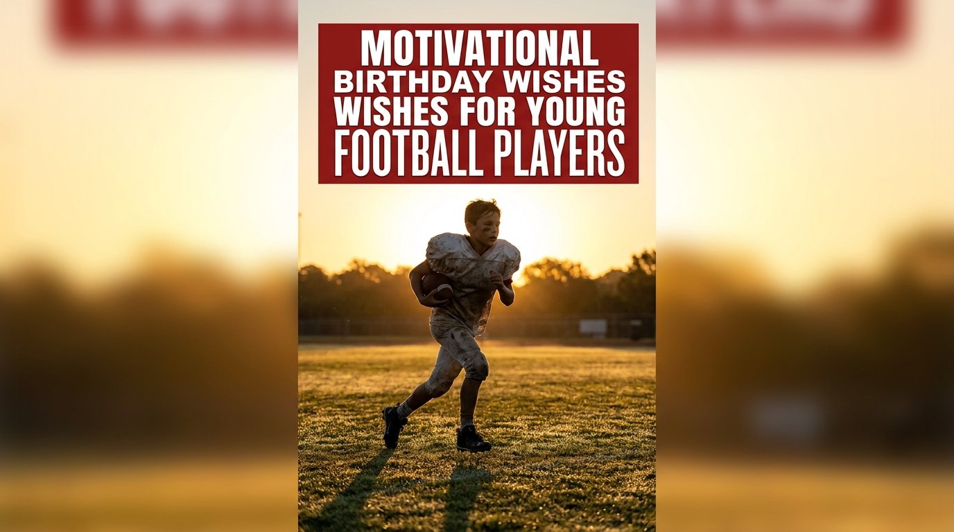 Motivational Birthday Wishes for Young Football Players