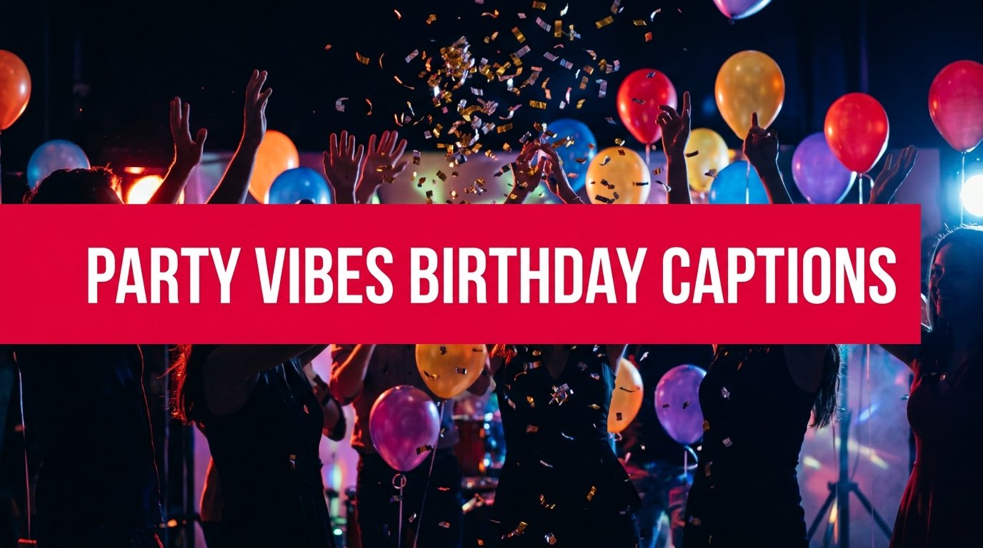 Party Vibes Birthday Captions