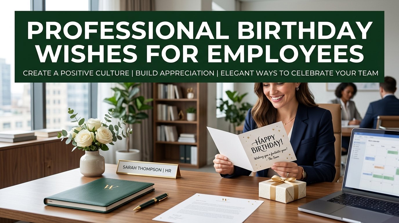 Professional Birthday Wishes for Employees