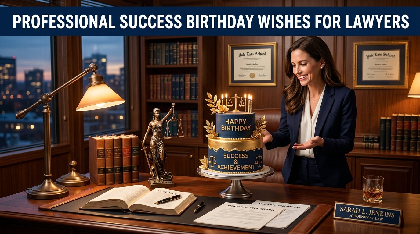 Professional Success Birthday Wishes for Lawyers