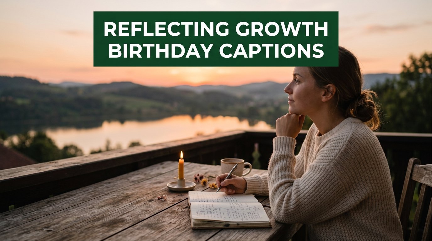 Reflecting Growth Birthday Captions