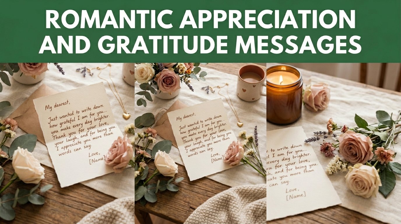 Romantic Appreciation and Gratitude Messages