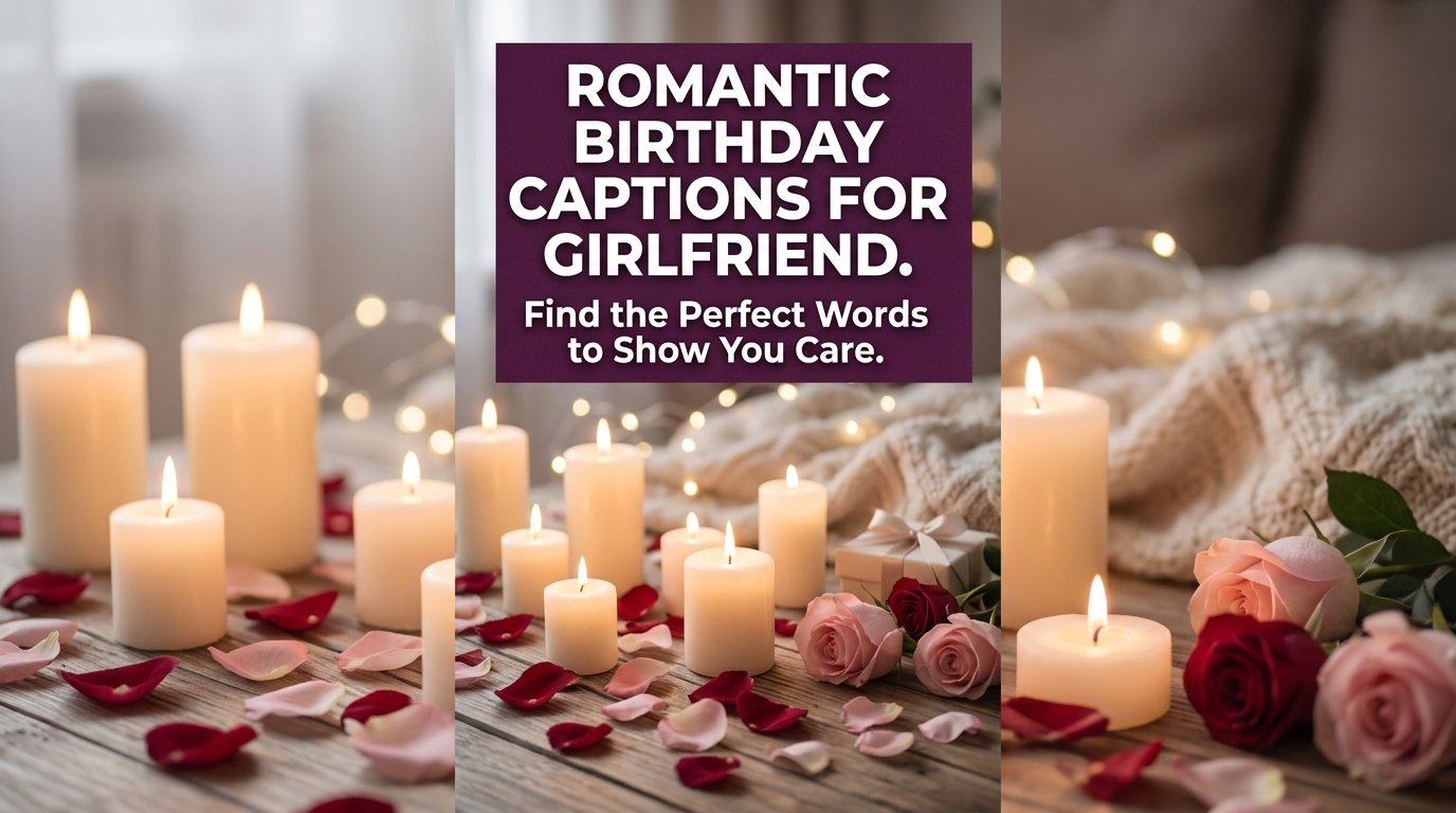 Romantic Birthday Captions for Girlfriend