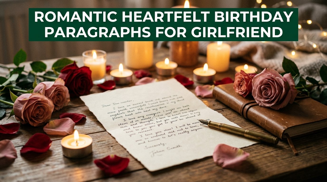 Romantic Heartfelt Birthday Paragraphs for Girlfriend