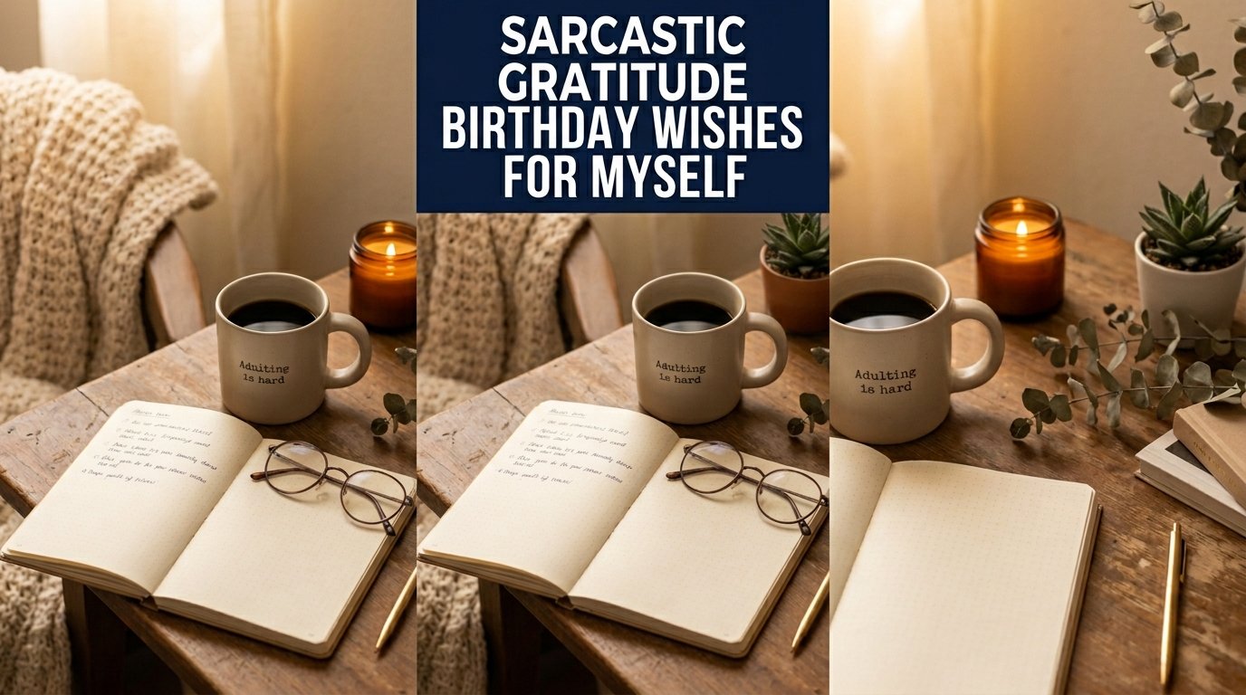 Sarcastic Gratitude Birthday Wishes for Myself