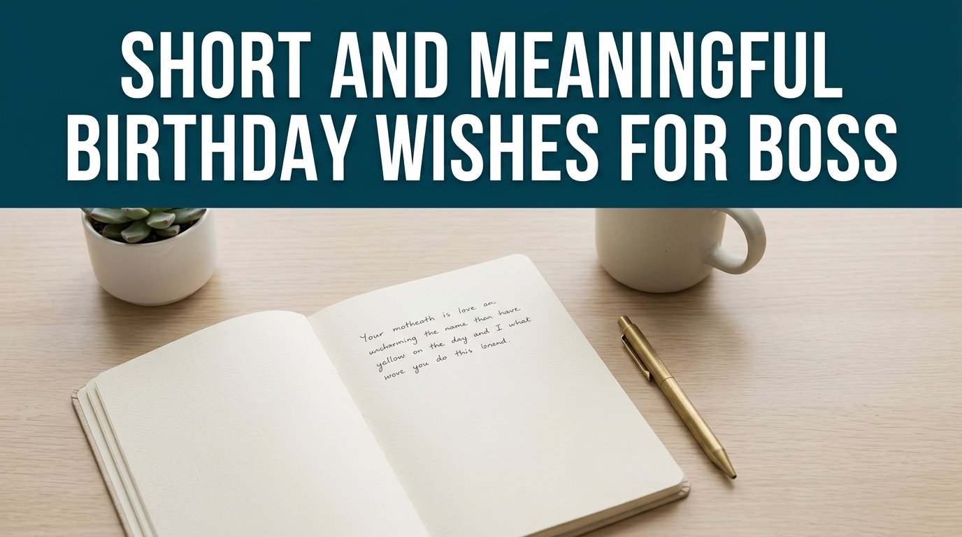 Short and Meaningful Birthday Wishes for Boss