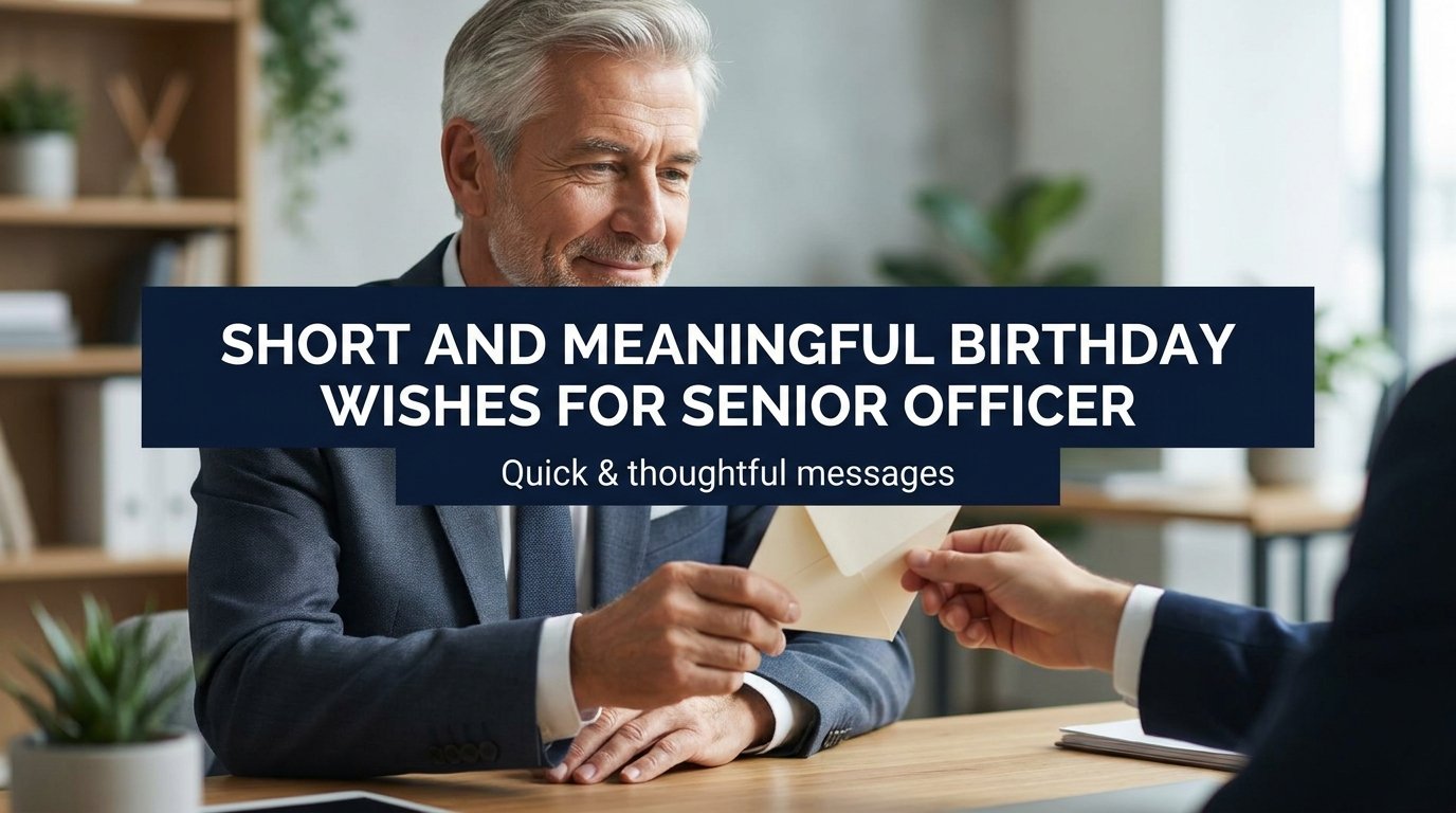 Short and Meaningful Birthday Wishes for Senior Officer