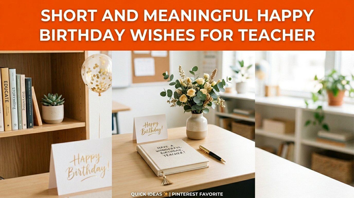 Short and Meaningful Happy Birthday Wishes for Teacher