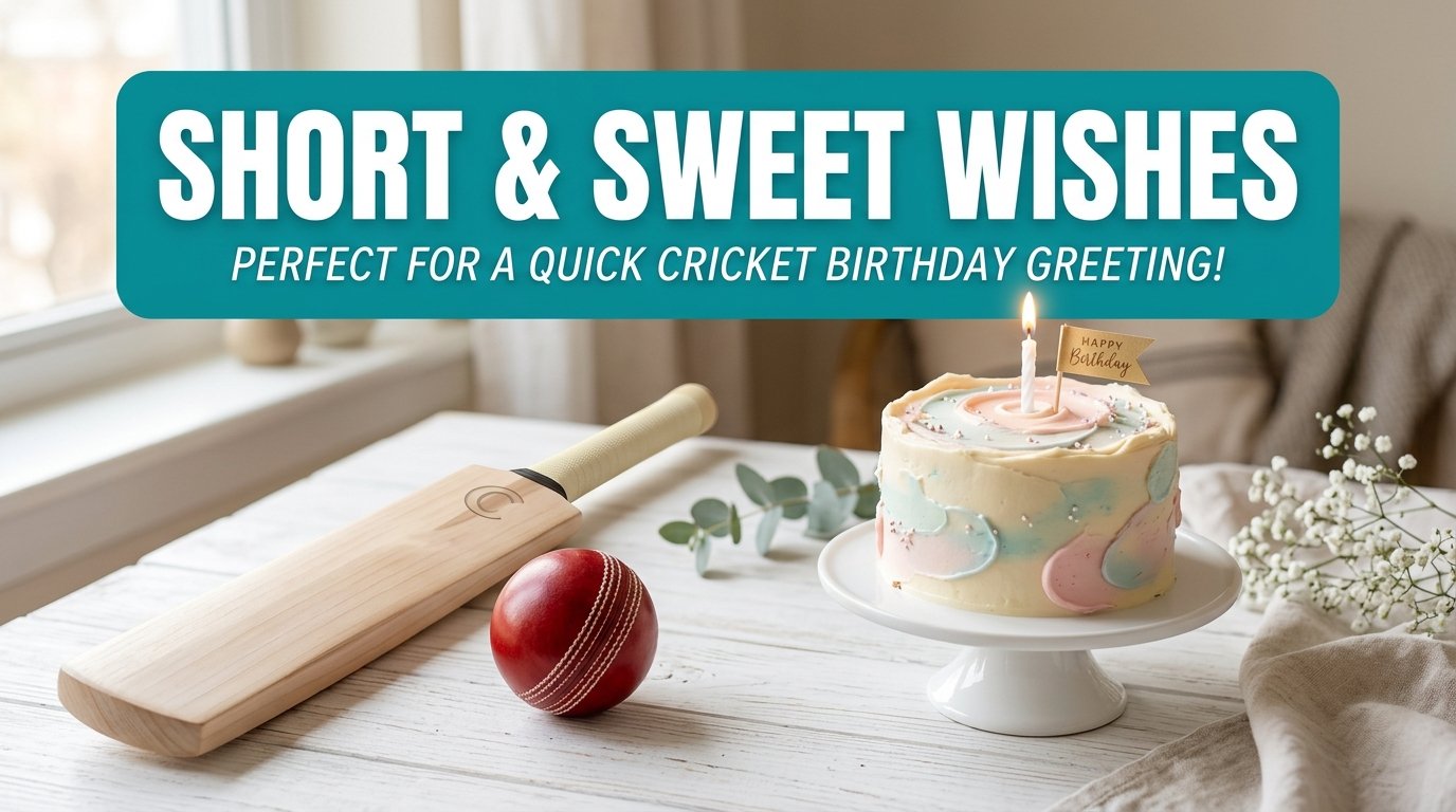Short and Sweet Birthday Wishes for Cricketer