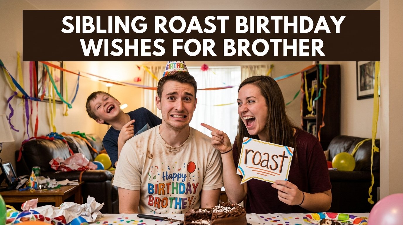Sibling Roast Birthday Wishes for Brother