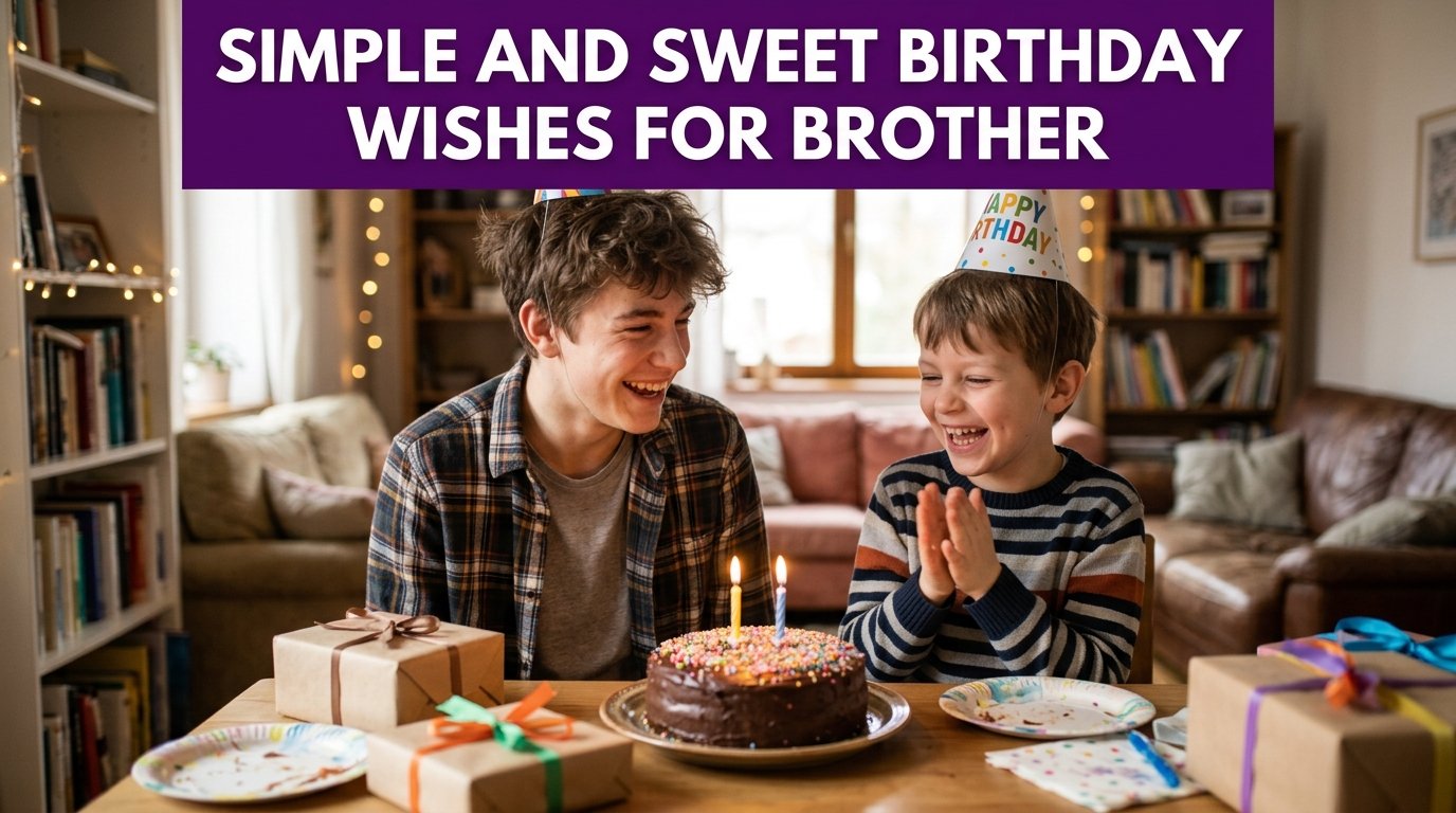 Simple and Sweet Birthday Wishes for Brother