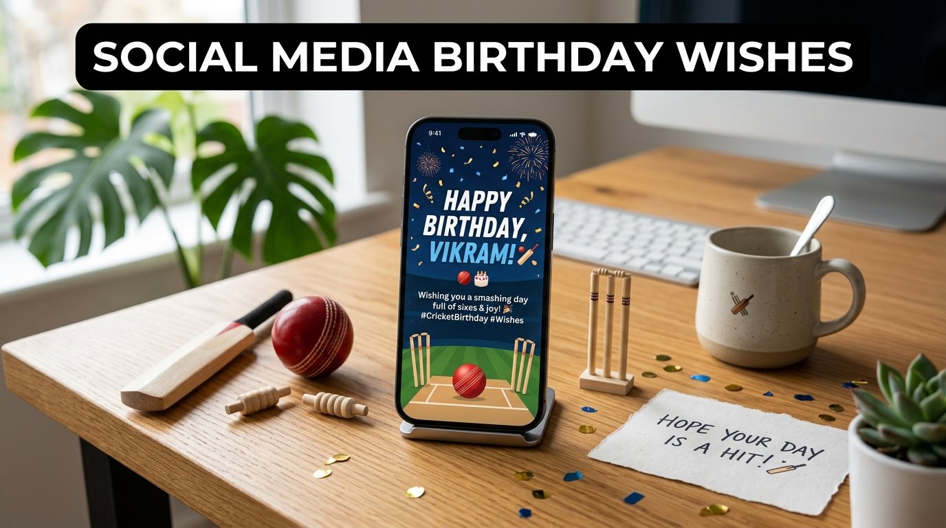 Social Media Birthday Wishes for Cricketer
