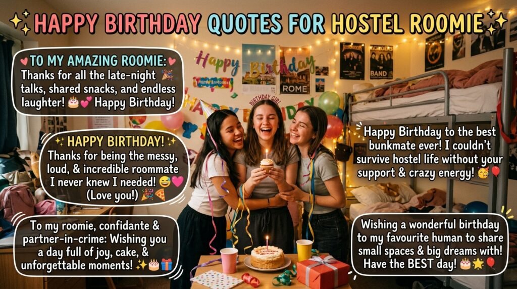 Happy Birthday Quotes for Hostel Roomie