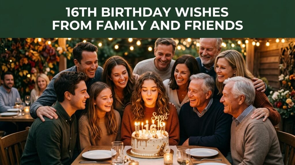 16th Birthday Wishes from Family and Friends