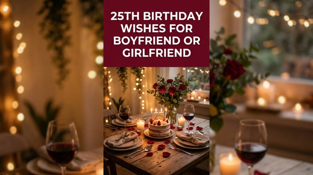 25th Birthday Wishes for Boyfriend or Girlfriend