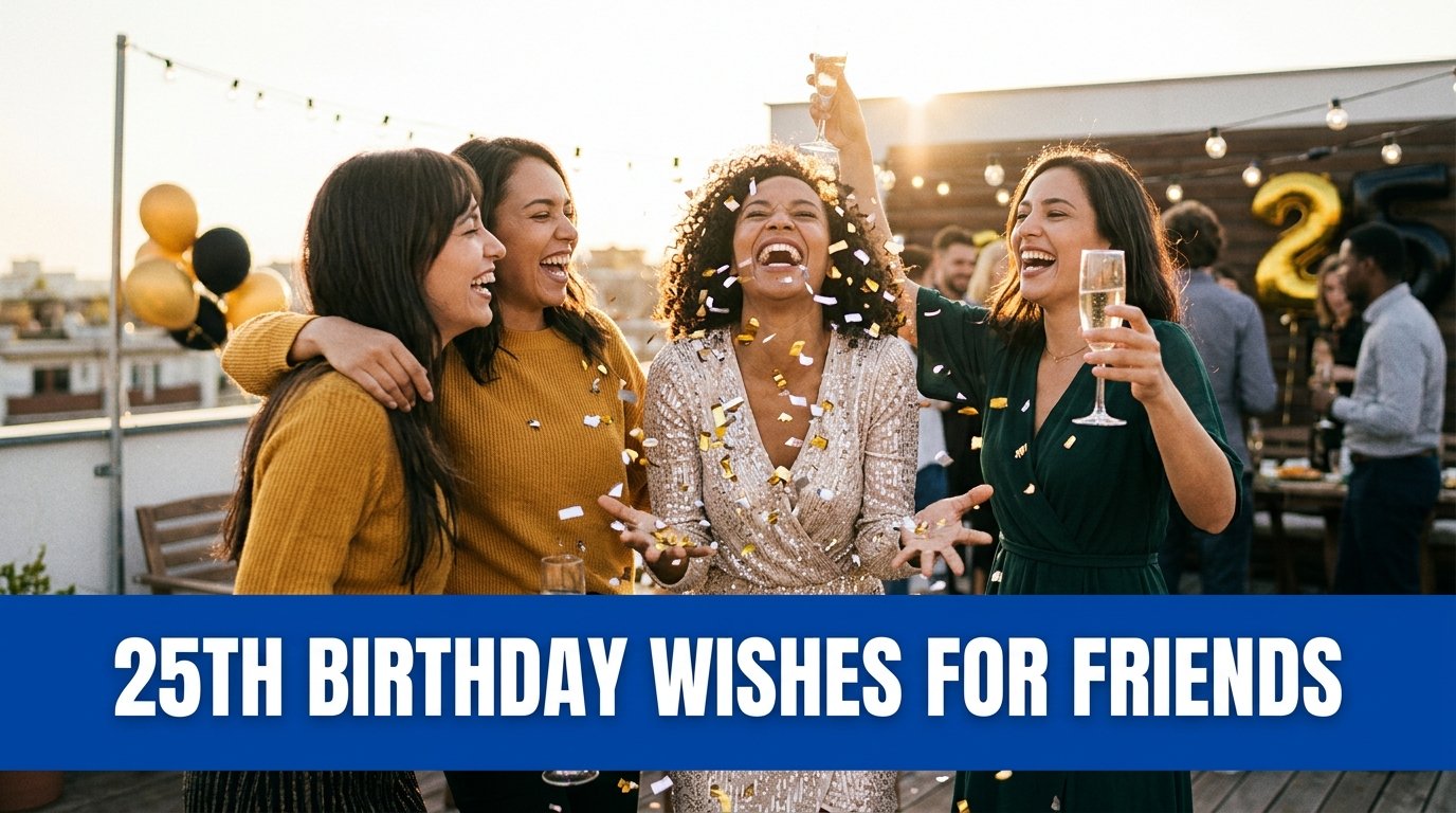 25th Birthday Wishes for Friends