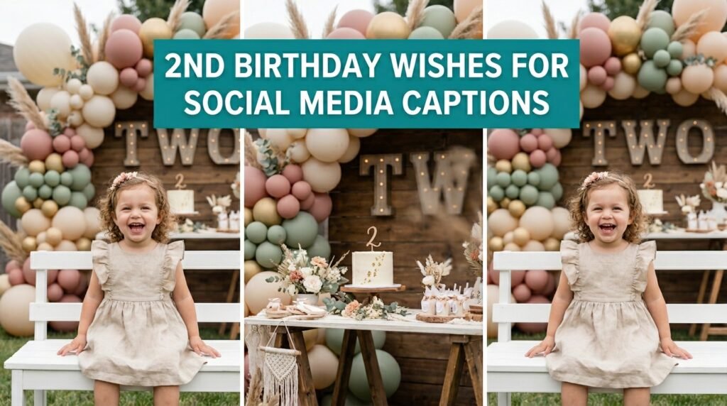 2nd Birthday Wishes for Social Media Captions
