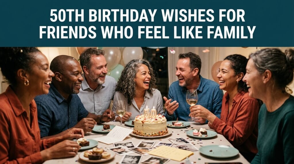 50th Birthday Wishes for Friends Who Feel Like Family