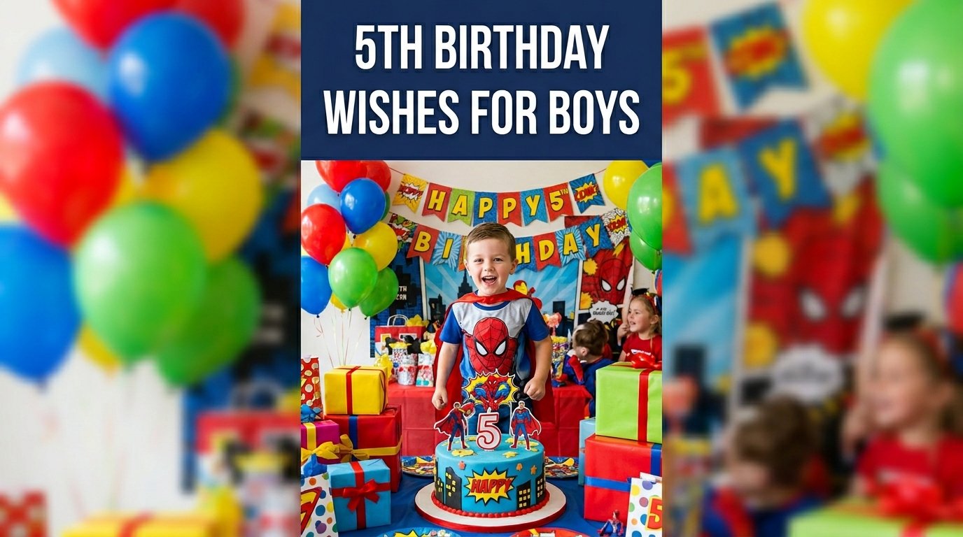 5th Birthday Wishes for Boys
