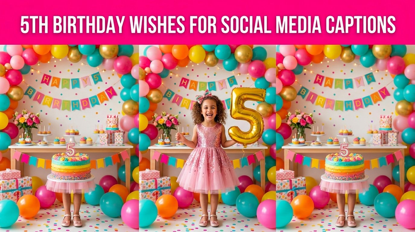 5th Birthday Wishes for Social Media Captions