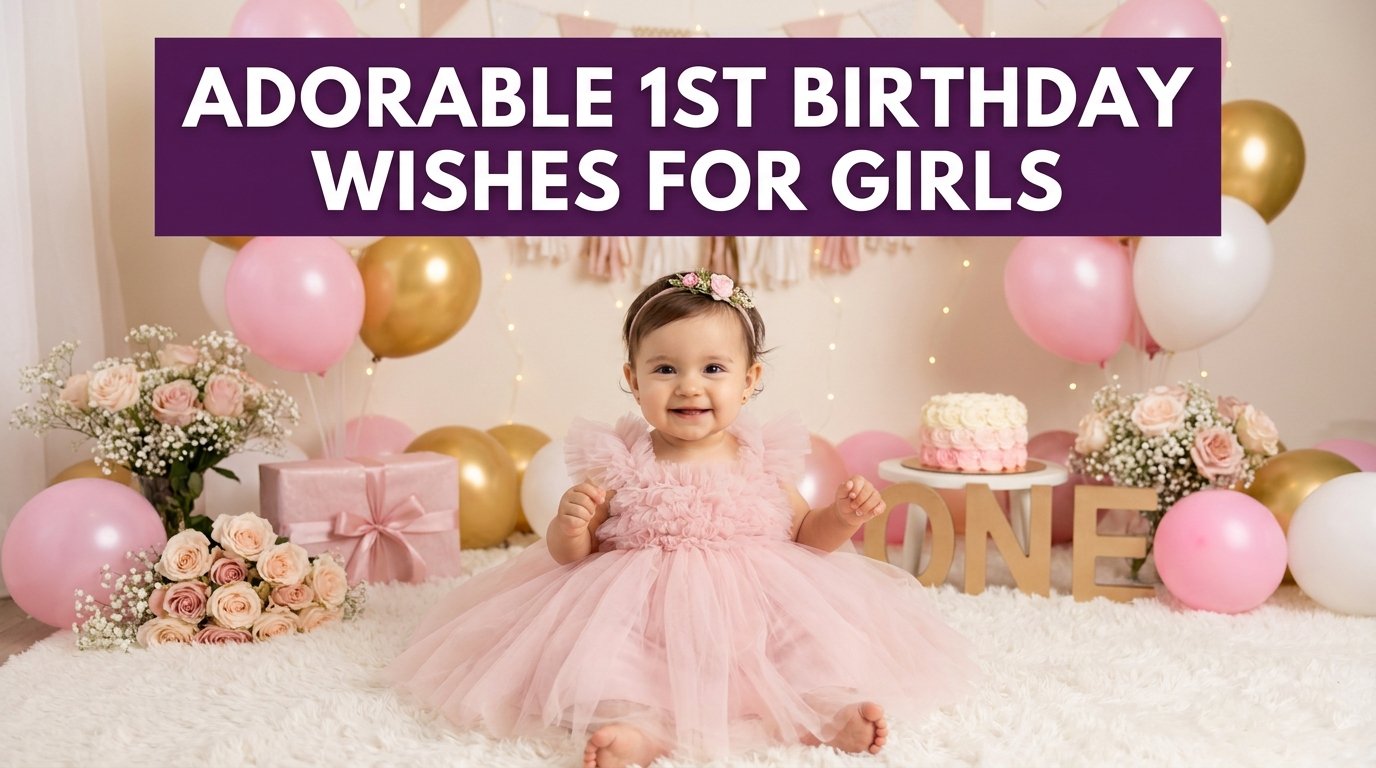 Adorable 1st Birthday Wishes for Girls