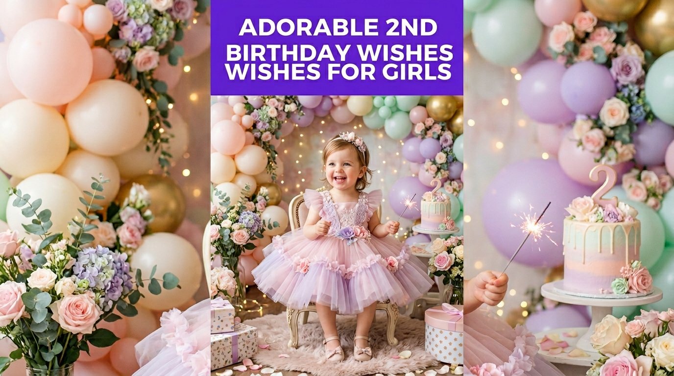 Adorable 2nd Birthday Wishes for Girls