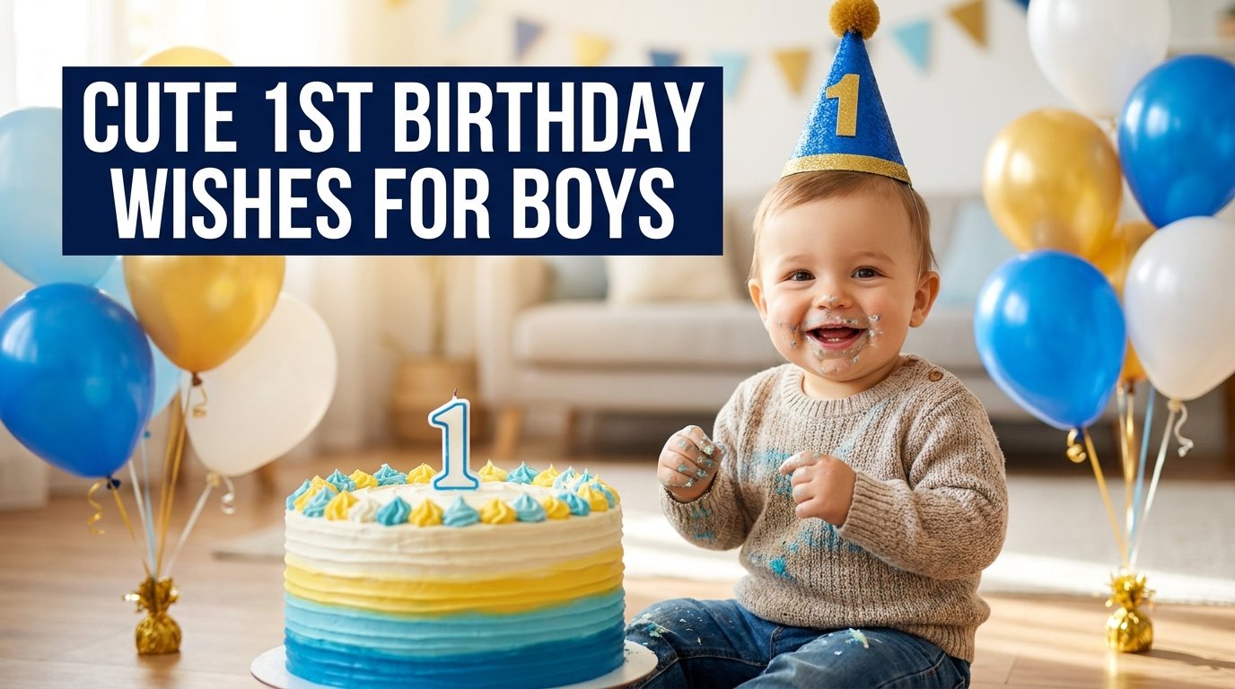 Cute 1st Birthday Wishes for Boys