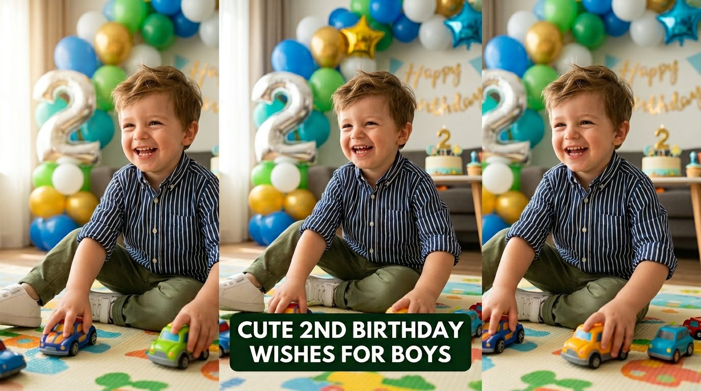 Cute 2nd Birthday Wishes for Boys