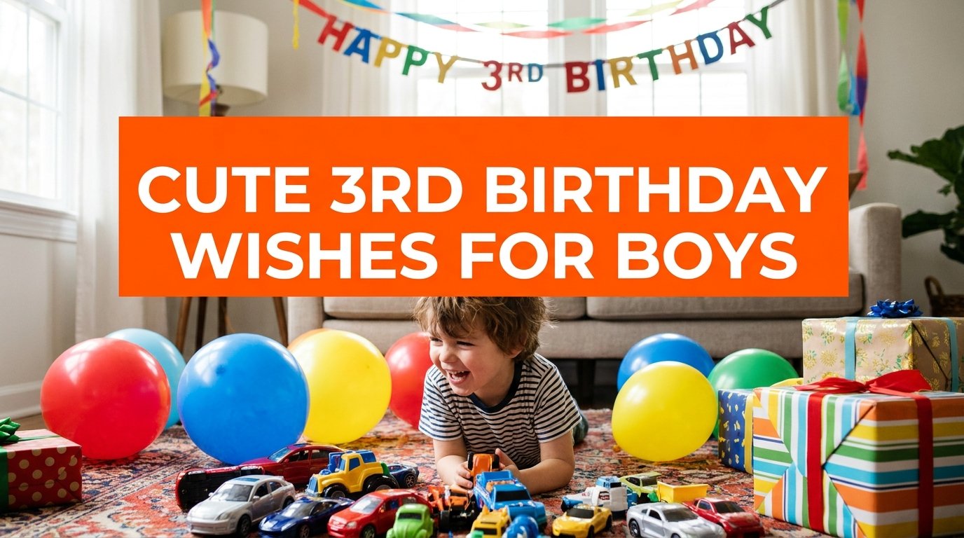 Cute 3rd Birthday Wishes for Boys